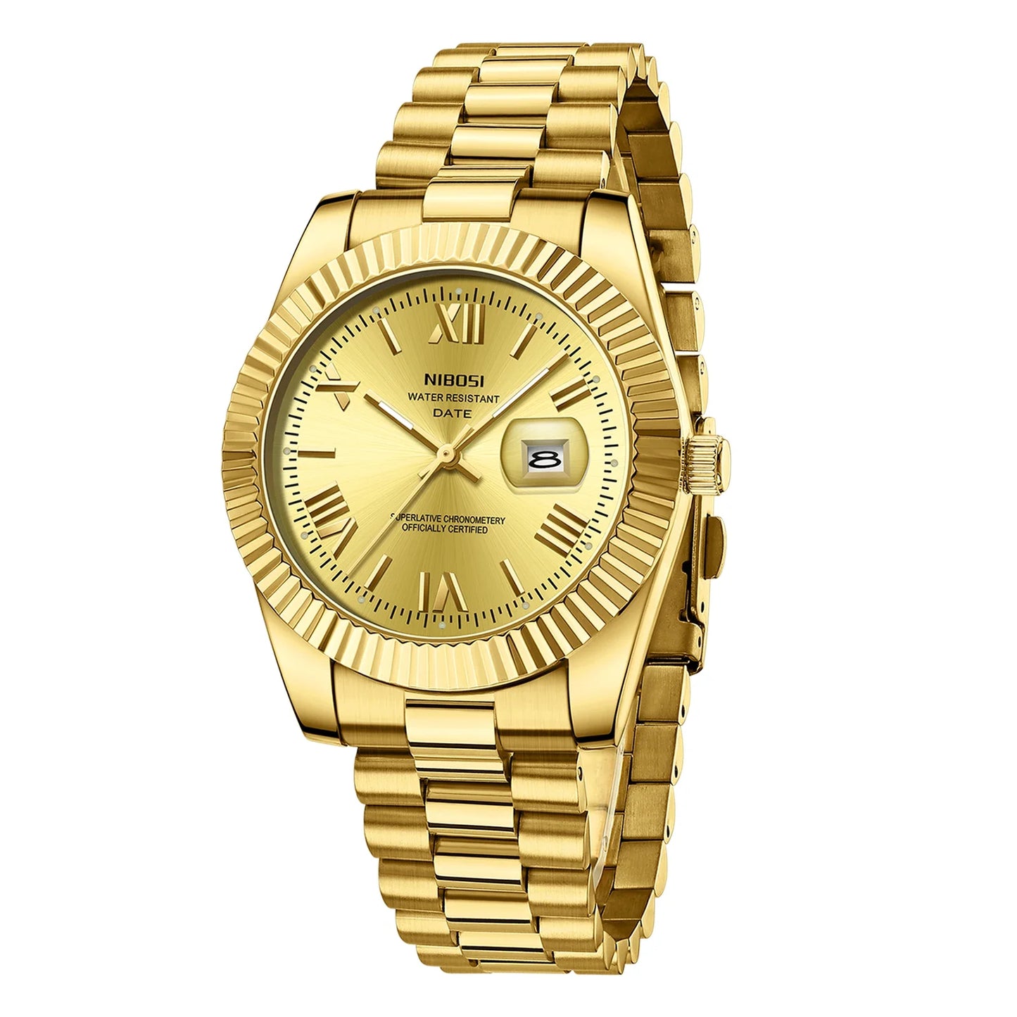 🕰️✨Relógio Masculino NIBOSI 2678 ⌚ Estilo Luxo com Pulseira em Aço Inoxidável | Resistente e Elegante