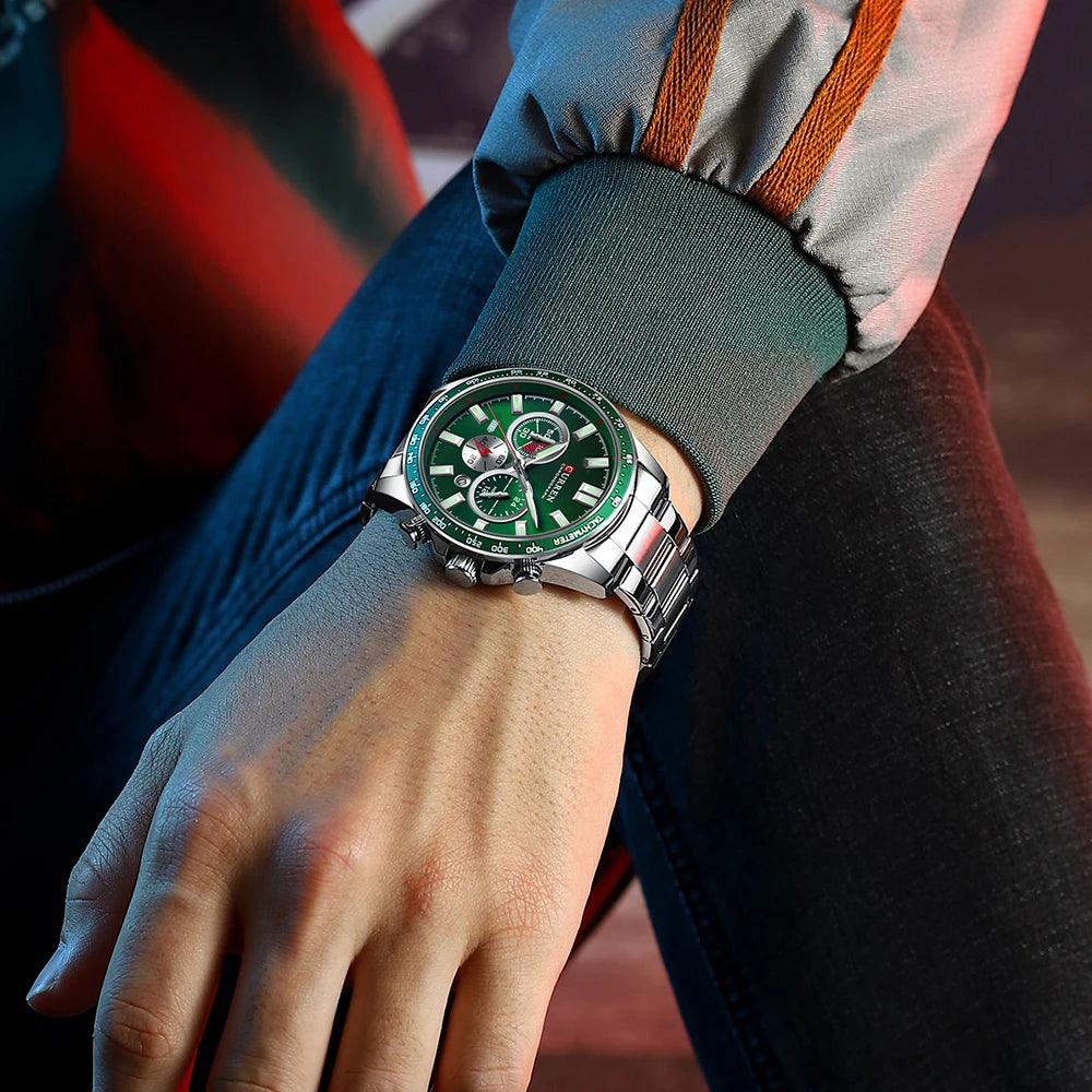 Relógio CURREN 8418 Masculino ⌚ Esportivo e Elegante
