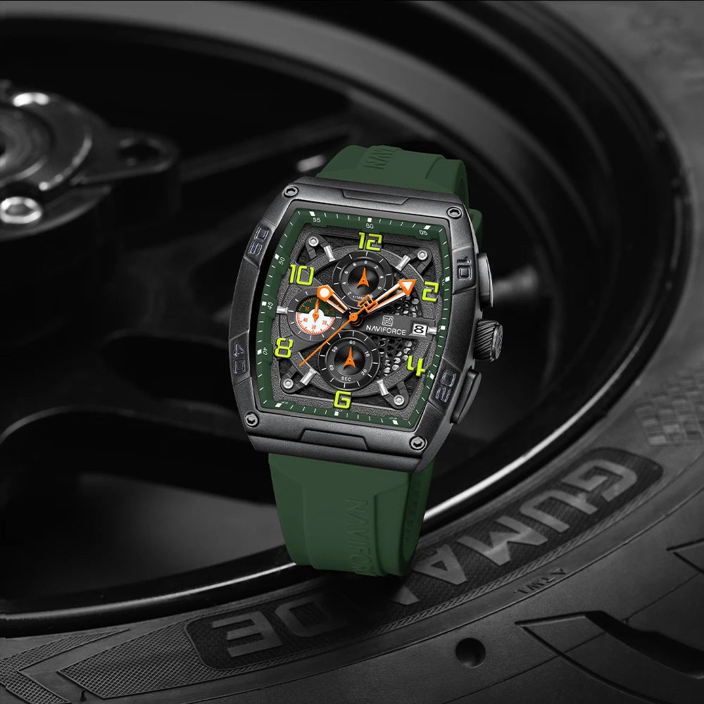 ⌚🔥Relógio Masculino NAVIFORCE NF8052 – Esportivo, Estiloso e Resistente à Água 💪🏽