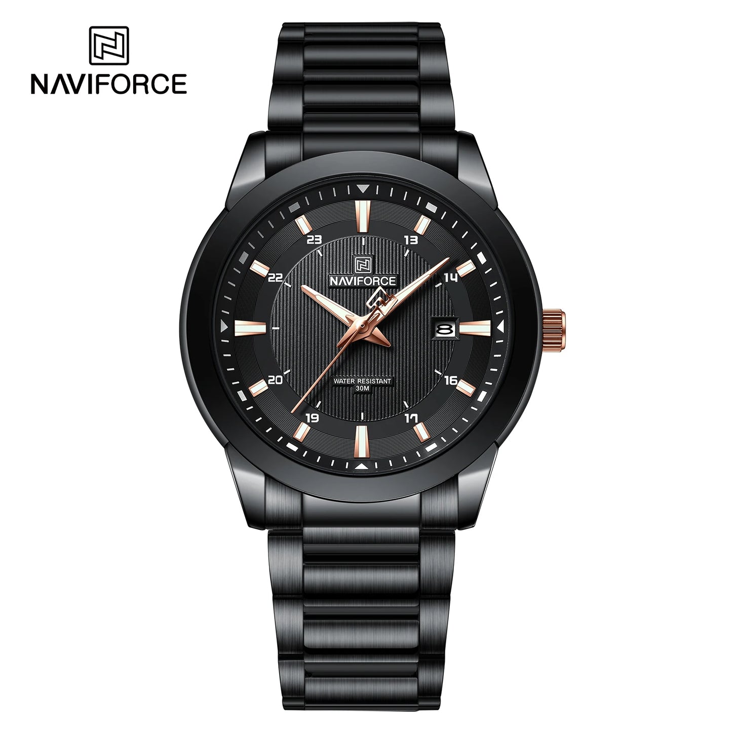 ⌚ Relógio NAVIFORCE 8029 Quartzo Aço Inoxidável Esporte 3ATM