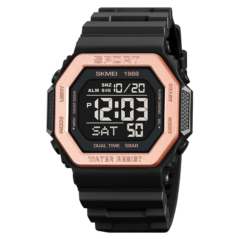 ⌚ Relógio Masculino Esportivo SKMEI 1988 🏃♂️ Digital com Luz de Fundo 💡 | Alarme, Cronômetro e Contagem Regressiva ⏱️ | À Prova D’Água 5ATM 💦 | Estilo Militar Tático ⚔️