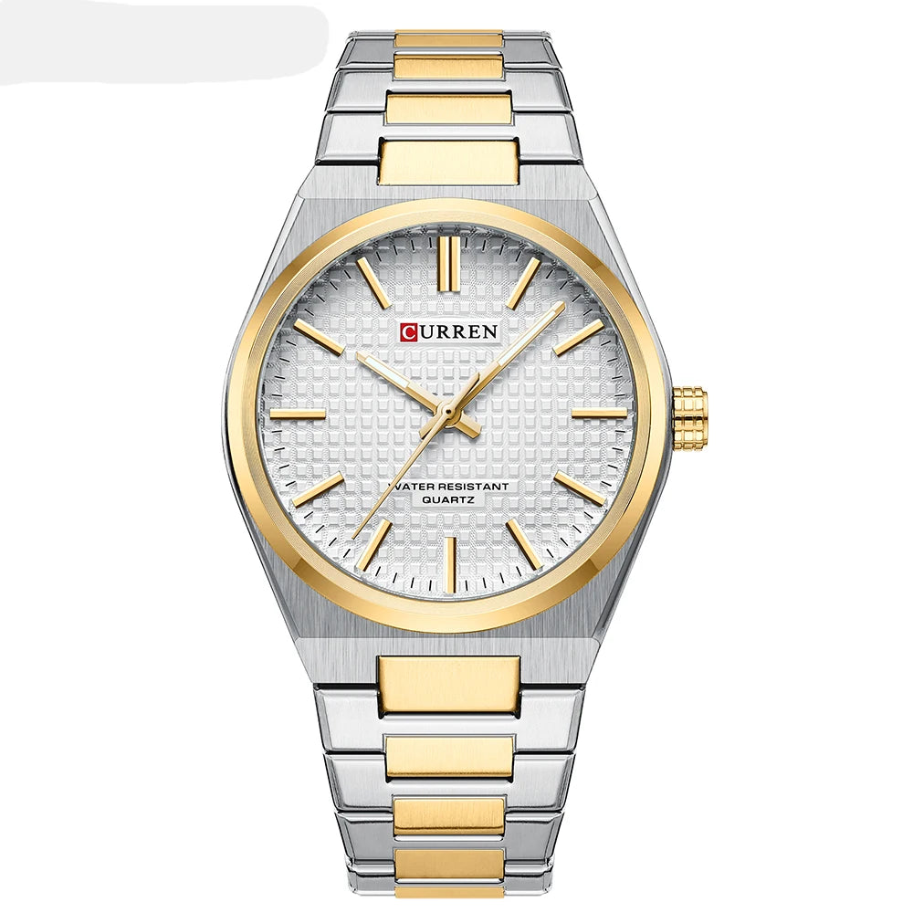⌚Relógio CURREN 8439 Masculino ⌚ Estilo Clássico com Ponteiros Luminosos
