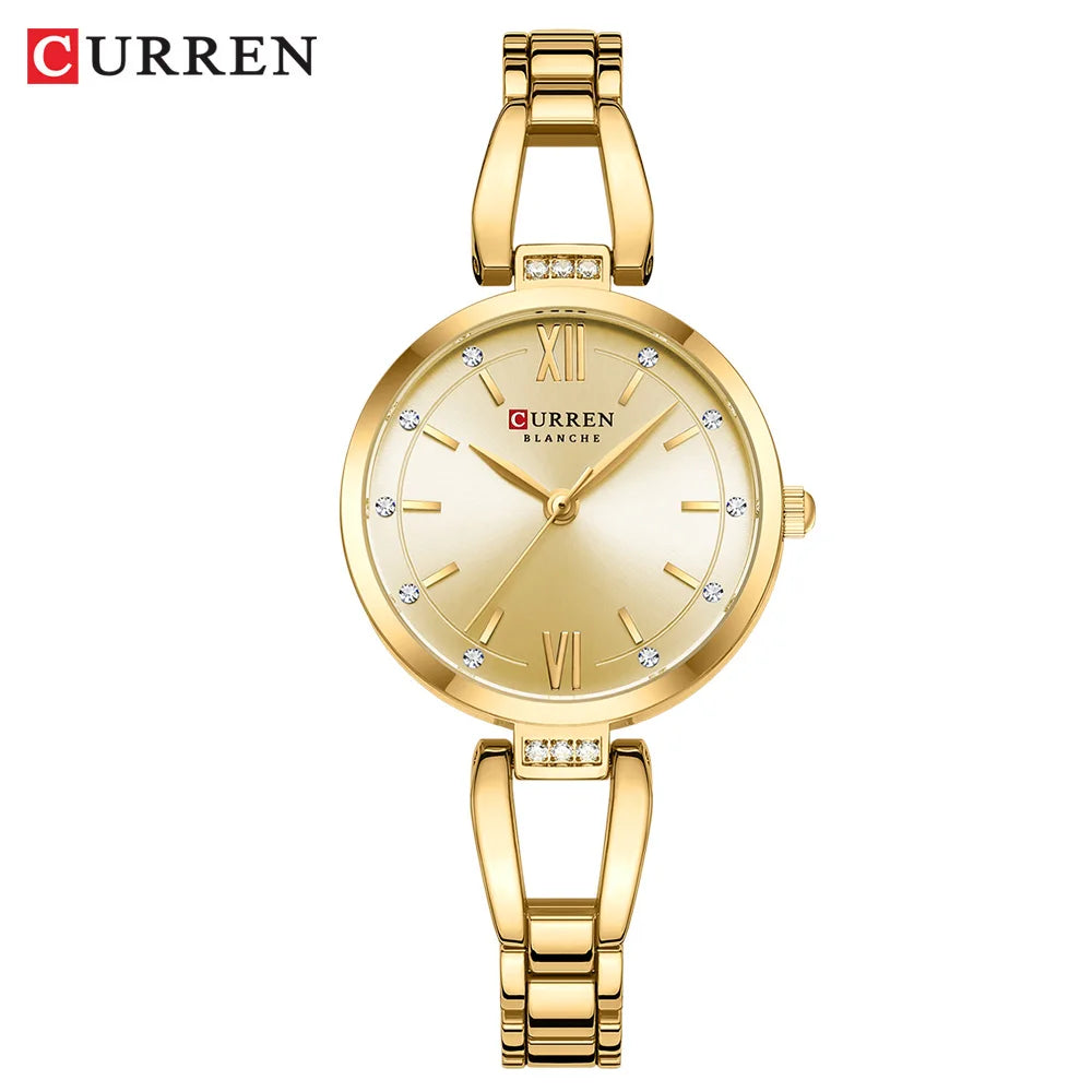 Relógio Curren 9092 Quartzo Aço Inoxidável Resistente 3ATM