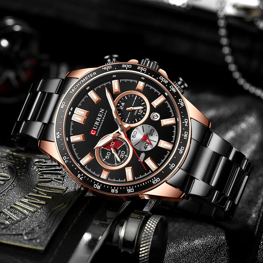 Relógio CURREN 8418 Masculino ⌚ Esportivo e Elegante