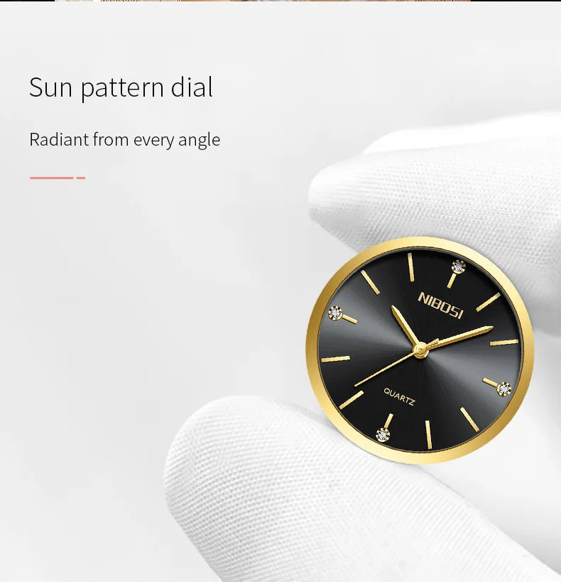 🕰️✨Relógio Feminino NIBOSI 2330 ⌚ Luxo com Pulseira de Cerâmica | Cronógrafo + À Prova d’Água