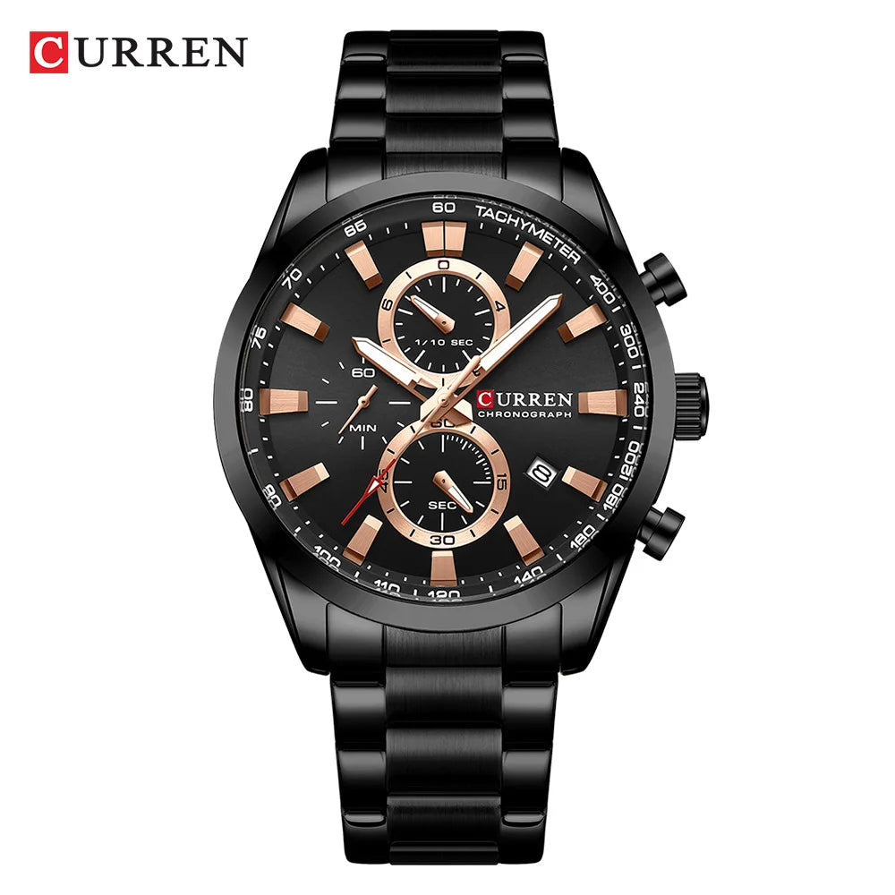 ⌚ Relógio Curren 8445 Moda e Casual Cronógrafo Quartzo 3ATM