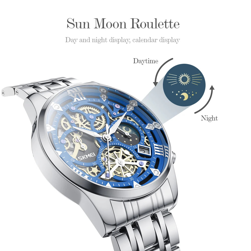 Relógio SKMEI 9058 Masculino ⌚ Luxo e Casual