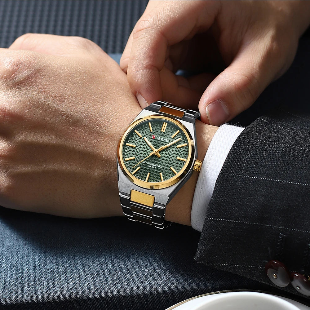 ⌚Relógio CURREN 8439 Masculino ⌚ Estilo Clássico com Ponteiros Luminosos