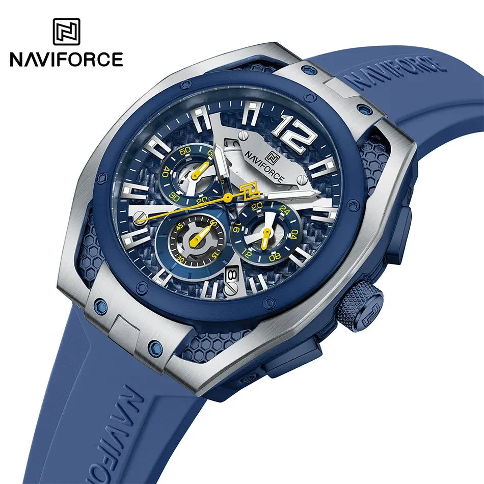 ⌚🔥Relógio Masculino NAVIFORCE NF8063 – Esportivo, Cronógrafo, Pulseira Silicone