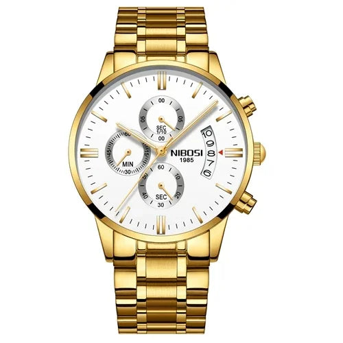 ⌚ Relógio NIBOSI 2309 Masculino Luxo Cronógrafo Multifuncional 3ATM