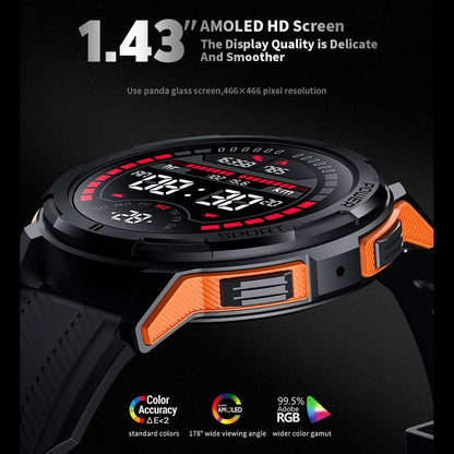 ⌚ Smartwatch SKMEI 2025 🧠💪 Tela AMOLED 1.43” 🔋 Bateria até 22 dias | Monitor de Saúde 🩺 + Chamadas Bluetooth 📞 + Tela Dividida 🔄 | IP68 à Prova d’Água 💦 | Estilo Esportivo Masculino 🏃‍♂️