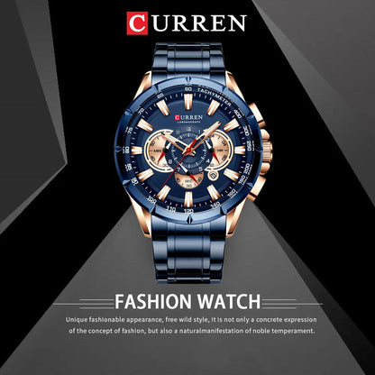 Relógio Curren 8363 Casual de Luxo