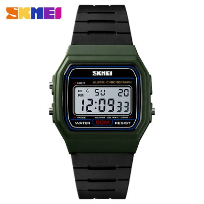 ⌚ Relógio Feminino Digital SKMEI 1412 💖 Estilo Esportivo & Casual | Display LED 🌟 | Alarme, Cronômetro e Mais ⏱️ | À Prova D’água 5ATM 💦
