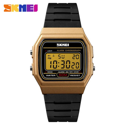 ⌚ Relógio Feminino Digital SKMEI 1412 💖 Estilo Esportivo & Casual | Display LED 🌟 | Alarme, Cronômetro e Mais ⏱️ | À Prova D’água 5ATM 💦