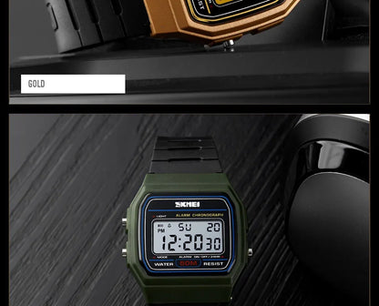 ⌚ Relógio Feminino Digital SKMEI 1412 💖 Estilo Esportivo & Casual | Display LED 🌟 | Alarme, Cronômetro e Mais ⏱️ | À Prova D’água 5ATM 💦