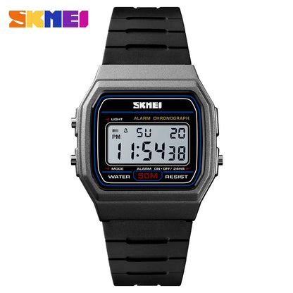 ⌚ Relógio Feminino Digital SKMEI 1412 💖 Estilo Esportivo & Casual | Display LED 🌟 | Alarme, Cronômetro e Mais ⏱️ | À Prova D’água 5ATM 💦