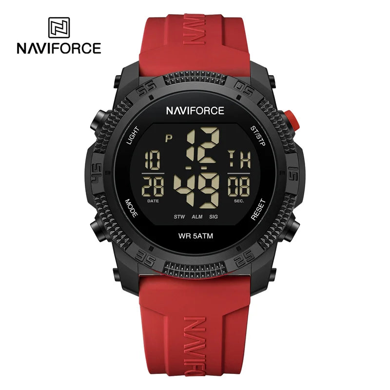 ⌚ Relógio Digital NAVIFORCE NF7104 Esportivo Masculino com Pulseira de Silicone – 5ATM