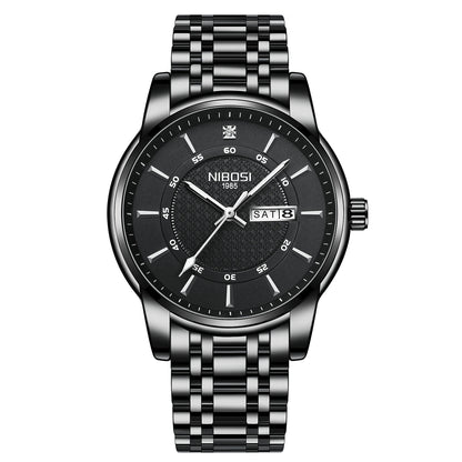 🕰️✨Relógio Masculino NIBOSI 2381 ⌚ Luxo e Estilo Clássico | Ponteiros Luminosos + Data Automática