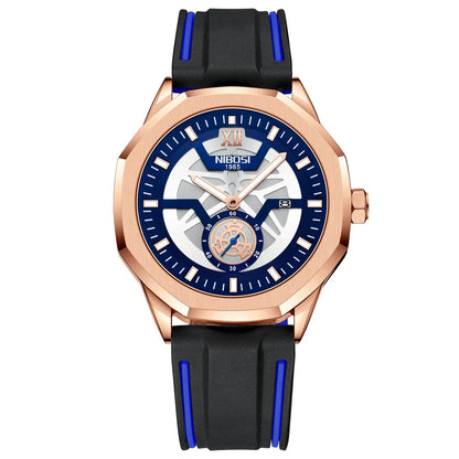 🕰️✨Relógio Masculino NIBOSI 2518 ⌚ Luxo com Pulseira em Aço Inoxidável | Cronógrafo + Resistente e Sofisticado