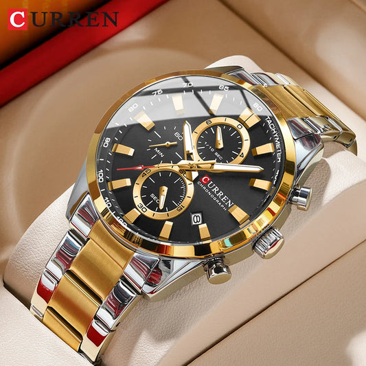 ⌚ Relógio Curren 8445 Moda e Casual Cronógrafo Quartzo 3ATM