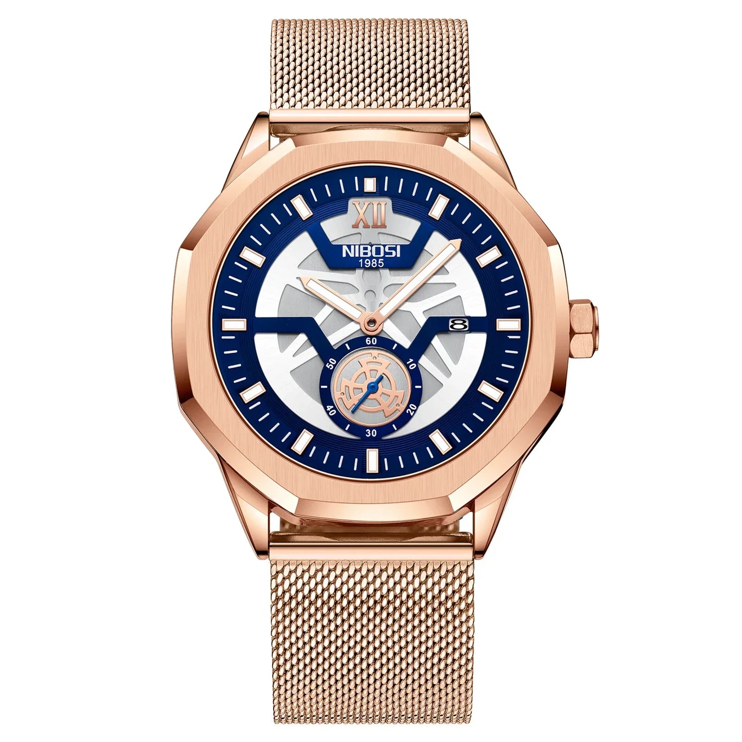 🕰️✨Relógio Masculino NIBOSI 2518 ⌚ Luxo com Pulseira em Aço Inoxidável | Cronógrafo + Resistente e Sofisticado