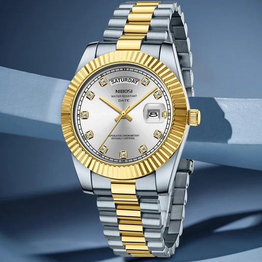 ⌚ Relógio NIBOSI 2627 Luxo Masculino Resistente a Choques 3ATM