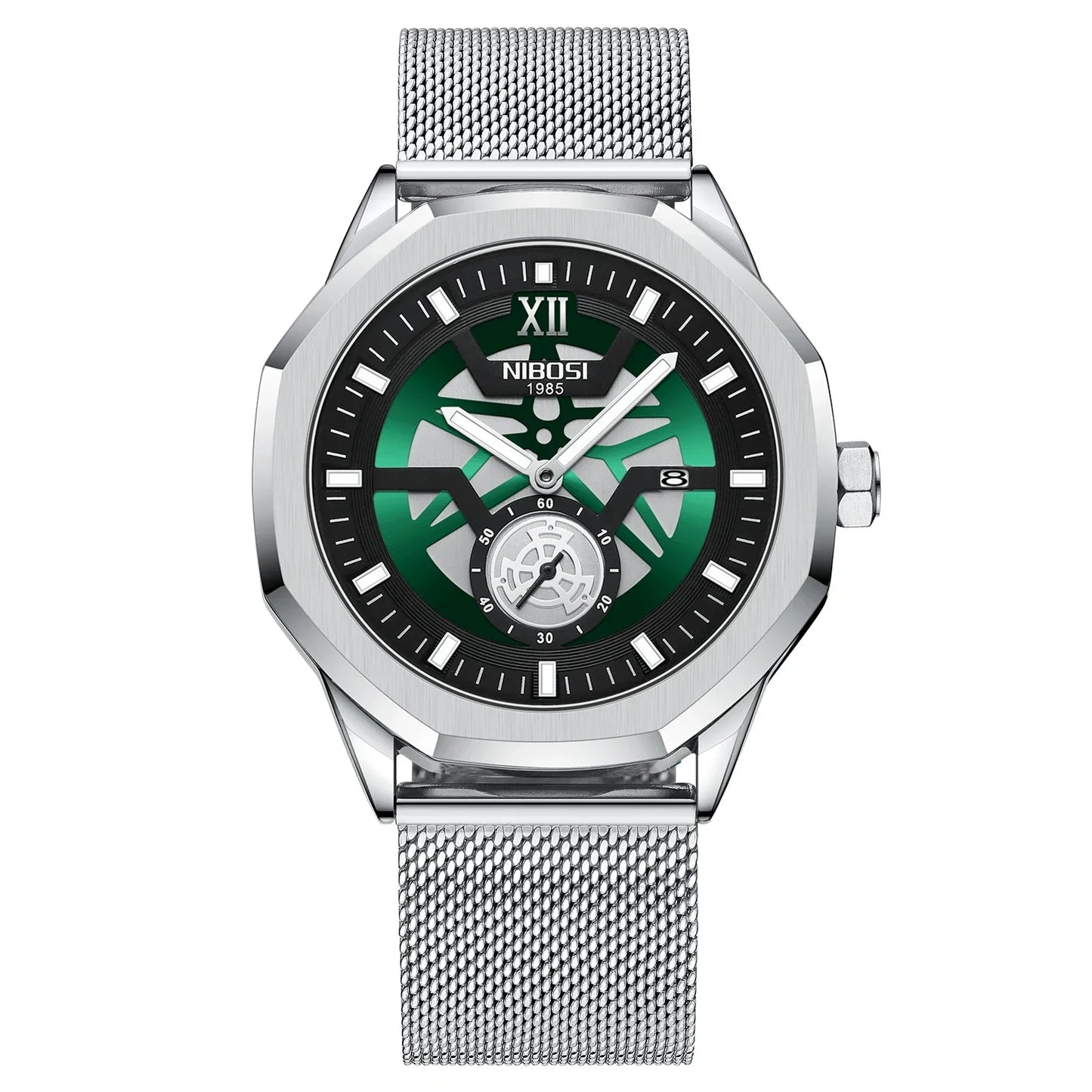 🕰️✨Relógio Masculino NIBOSI 2518 ⌚ Luxo com Pulseira em Aço Inoxidável | Cronógrafo + Resistente e Sofisticado