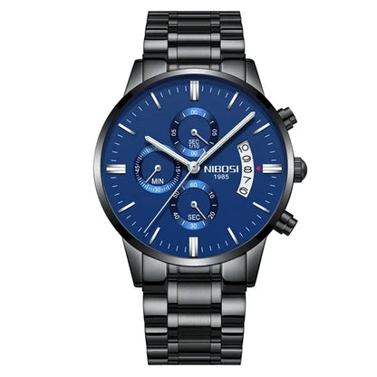 ⌚ NIBOSI 2309 Herren Luxus Chronograph Multifunktions 3ATM Uhr