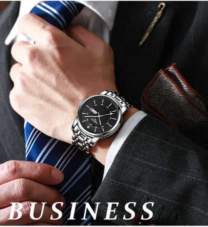 🕰️✨Relógio Masculino NIBOSI 2381 ⌚ Luxo e Estilo Clássico | Ponteiros Luminosos + Data Automática