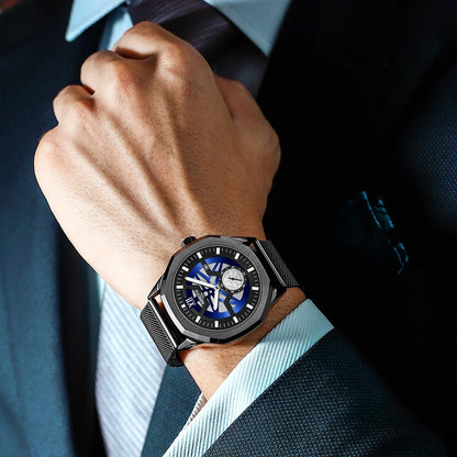 🕰️✨Relógio Masculino NIBOSI 2518 ⌚ Luxo com Pulseira em Aço Inoxidável | Cronógrafo + Resistente e Sofisticado