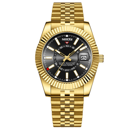 🕰️✨NIBOSI 2638 Luxus-Quarz-Herrenuhr 🏆 Wasserdicht ⌚ Römisches Zifferblatt + Kalender