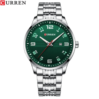 🕰️✨Relógio Masculino CURREN 8411 ⌚ Estilo Moderno e Robusto | Data Automática + Resistente à Água 3ATM