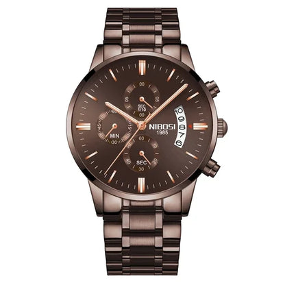 ⌚ NIBOSI 2309 Herren Luxus Chronograph Multifunktions 3ATM Uhr