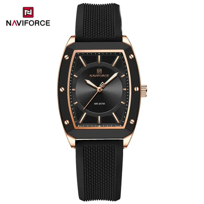 ⌚🌟Relógio Feminino NAVIFORCE NF5049 – Design Moderno e Conforto com Pulseira de Silicone