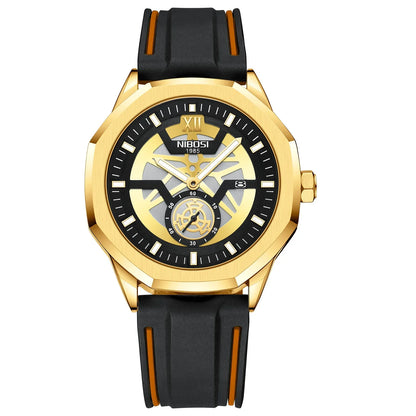 🕰️✨Relógio Masculino NIBOSI 2518 ⌚ Luxo com Pulseira em Aço Inoxidável | Cronógrafo + Resistente e Sofisticado