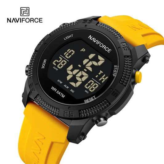 ⌚ Relógio Digital NAVIFORCE NF7104 Esportivo Masculino com Pulseira de Silicone – 5ATM