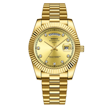 ⌚ Relógio NIBOSI 2627 Luxo Masculino Resistente a Choques 3ATM