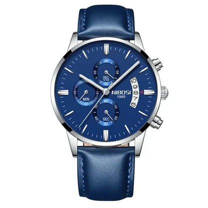 ⌚ NIBOSI 2309 Herren Luxus Chronograph Multifunktions 3ATM Uhr