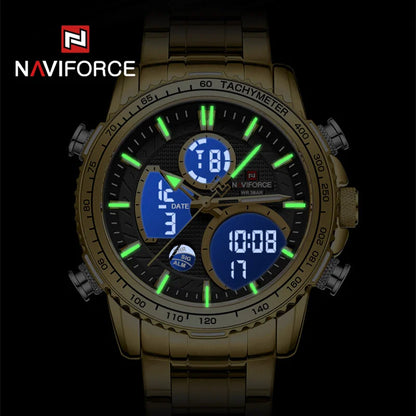 NAVIFORCE NF9182 Quartz Digital Stainless Steel 3ATM Watch