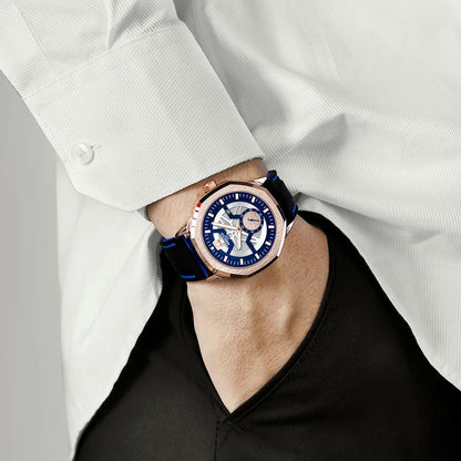 🕰️✨Relógio Masculino NIBOSI 2518 ⌚ Luxo com Pulseira em Aço Inoxidável | Cronógrafo + Resistente e Sofisticado
