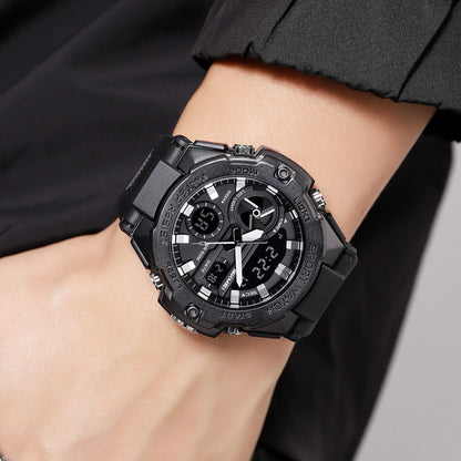 🕶️ Relógio Masculino SKMEI 2328 ⌚ Analógico + Digital 💥 Estilo Militar 🪖 Esportivo 🏋️‍♂️ à Prova d’Água 5ATM 💦 com Cronômetro, Alarme e Luz LED 🔦 | Pulseira PU Super Resistente 💪