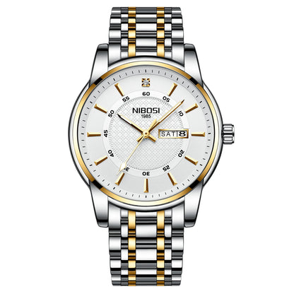 🕰️✨Relógio Masculino NIBOSI 2381 ⌚ Luxo e Estilo Clássico | Ponteiros Luminosos + Data Automática