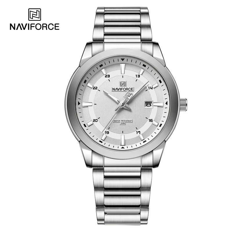 ⌚ Relógio NAVIFORCE 8029 Quartzo Aço Inoxidável Esporte 3ATM