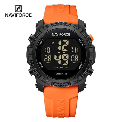 ⌚ Relógio Digital NAVIFORCE NF7104 Esportivo Masculino com Pulseira de Silicone – 5ATM