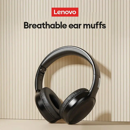 🎧🔥Fone de Ouvido Lenovo TH30 Bluetooth 5.3 com Microfone 🎮🎵 Dobrável, Confortável e com 9h de Bateria!