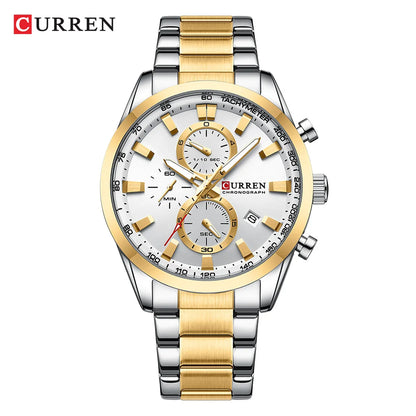 ⌚ Relógio Curren 8445 Moda e Casual Cronógrafo Quartzo 3ATM