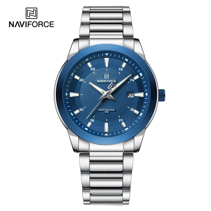 ⌚ Relógio NAVIFORCE 8029 Quartzo Aço Inoxidável Esporte 3ATM