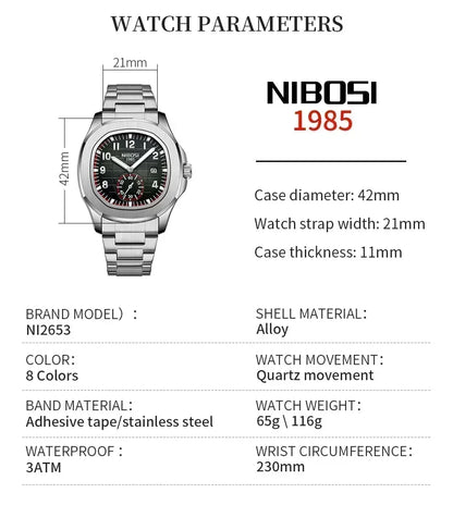 ⌚ NIBOSI Herrenuhr Modell 2653 – Luxus und Präzision 🔥