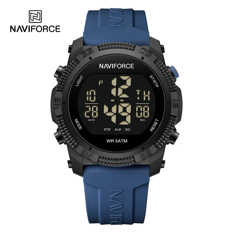 ⌚ Relógio Digital NAVIFORCE NF7104 Esportivo Masculino com Pulseira de Silicone – 5ATM