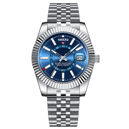 🕰️✨NIBOSI 2638 Luxus-Quarz-Herrenuhr 🏆 Wasserdicht ⌚ Römisches Zifferblatt + Kalender